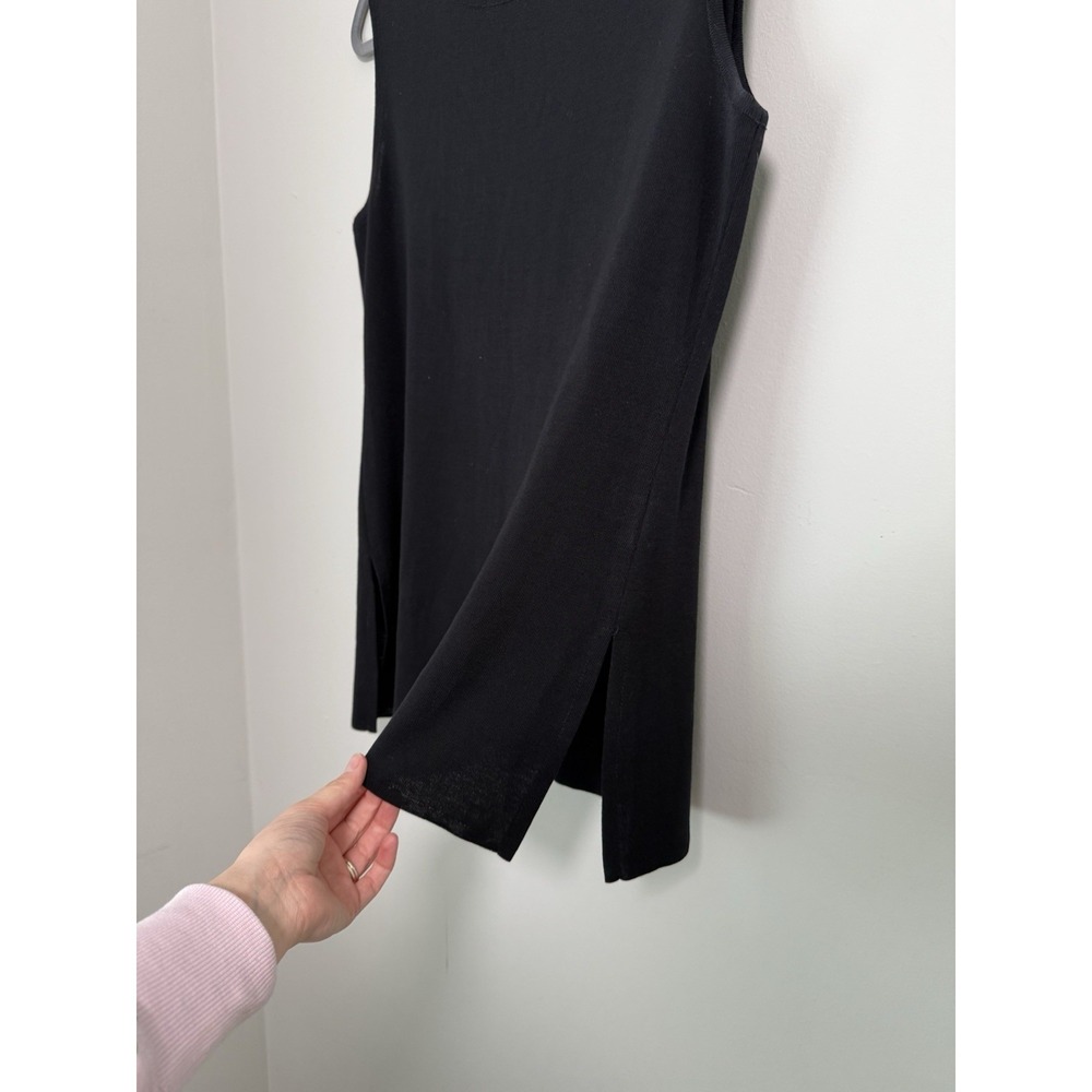 Misook Tank Top Women's Size M Black Scoop Neck Knit Sleeveless Business Casual‎ - Picture 5 of 7